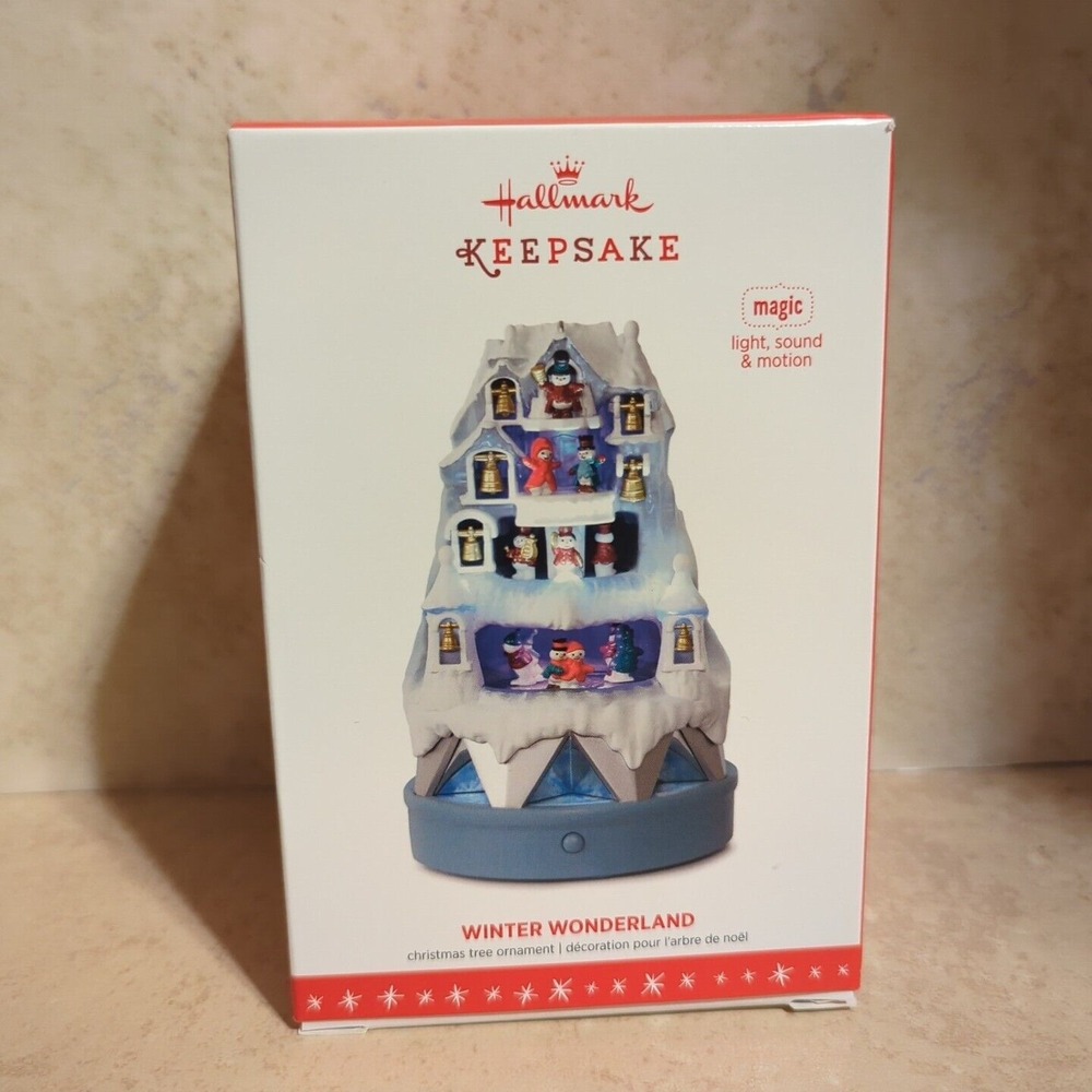 Hallmark Magic Ornament WINTER WONDERLAND Light Sound Motion Brand New